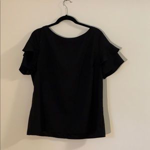 Black short sleeved top